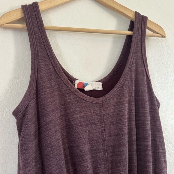Free People FP Beach Bicoastal Sleeveless Knit Jumpsuit Purple Size Small - Picture 3 of 6